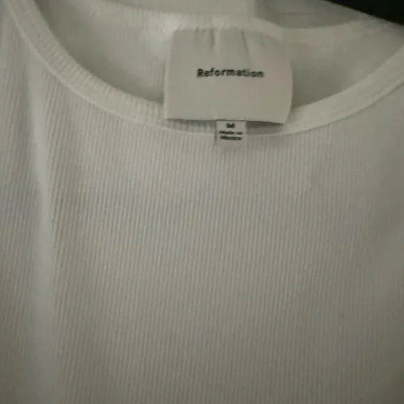 Reformation White Sleeveless Bodysuit Leni Knit - Picture 3 of 4